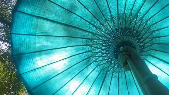 网友晒出非遗手工油纸伞，这一刻，“天青色等烟雨”具象化了！