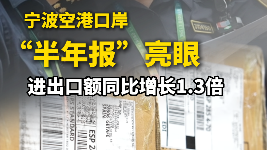 宁波空港口岸“半年报”亮眼：进出口额同比增长1.3倍