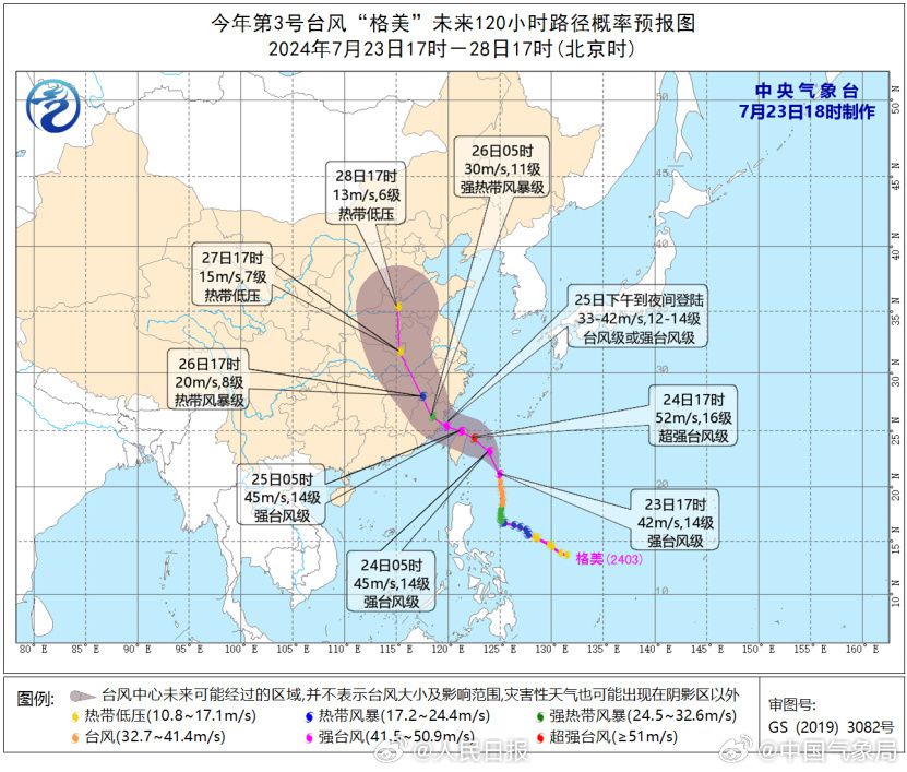 预测达超强台风级别，“格美”将影响我国七大流域