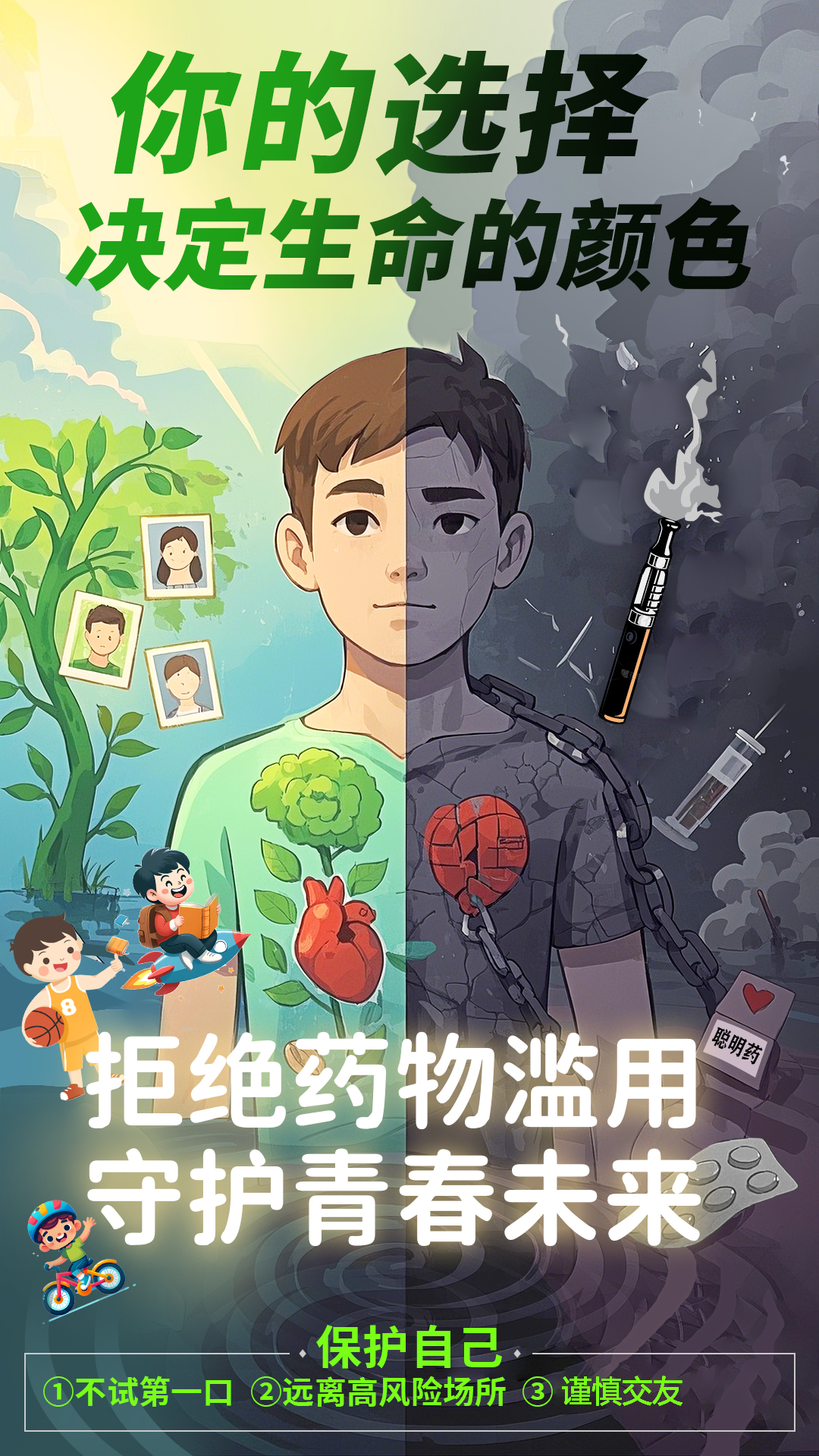 《你的选择，决定生命的颜色》（湖南省禁毒办选送）