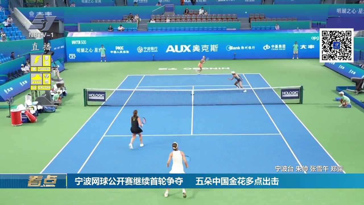 宁波网球公开赛继续首轮争夺 五朵中国金花多点出击