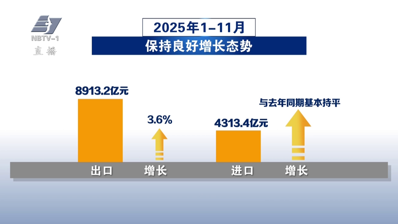 今年1-11月宁波市进出口1.32万亿元 民营企业进出口提前破万亿元