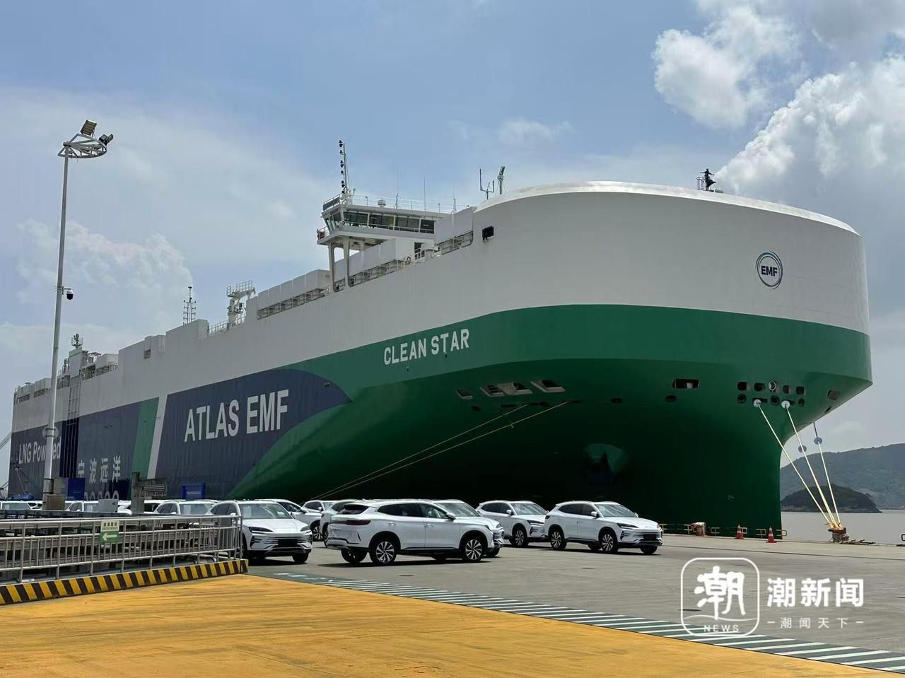 国产新能源车20天直达欧洲 浙江最大班轮公司首开滚装航线
