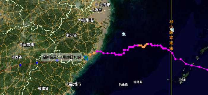 台风“沙德尔”登陆后将贯穿浙南，预计将于今日20时前后移出浙江